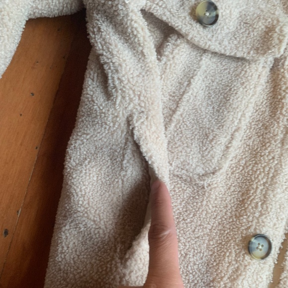 Shearling Faux Shirt Jacket Style Size M - Picture 5 of 6